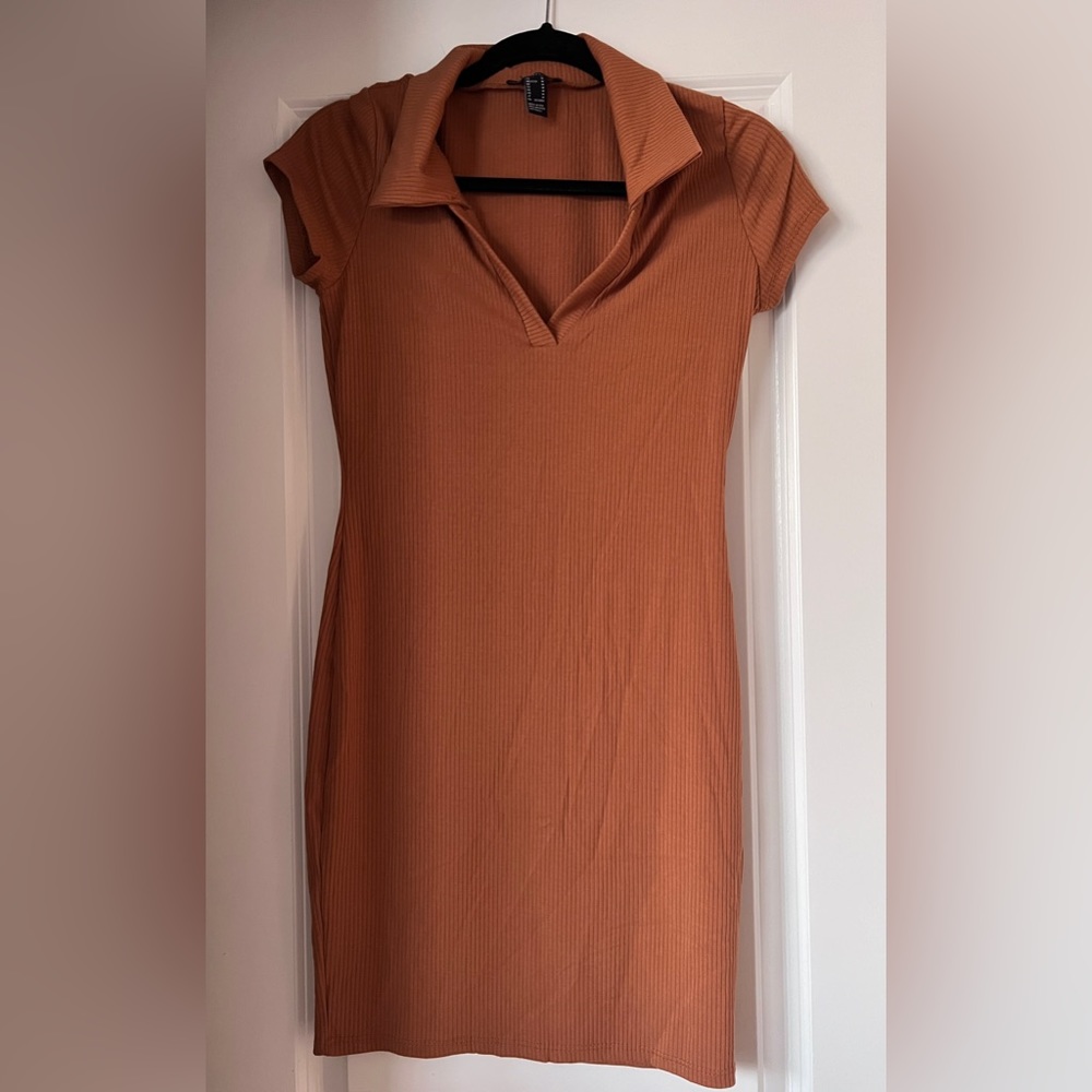Ribbed body con mini dress